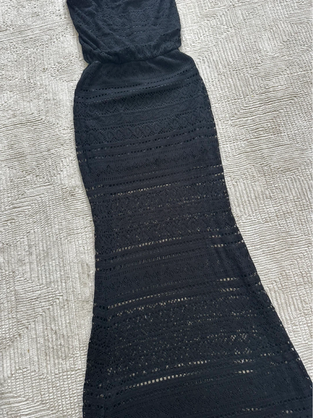 S-twelve Black Crochet Strapless Maxi Dress - photo 3