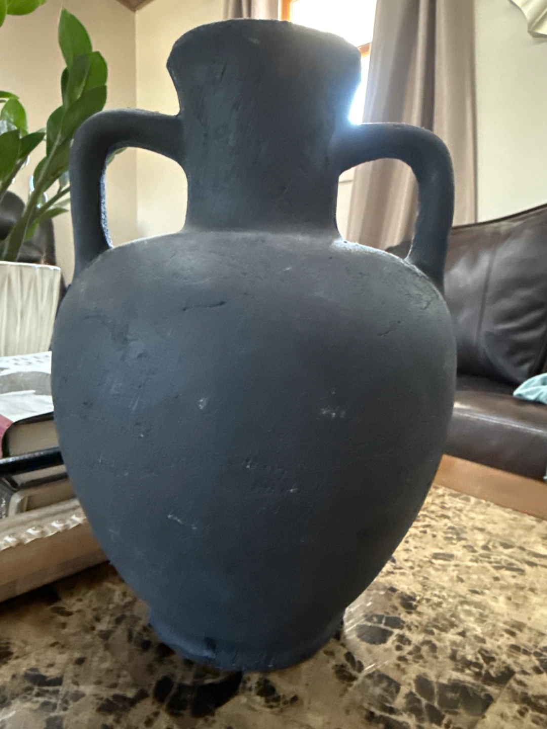 Black Matte Amphora Vase with Handles - photo 2