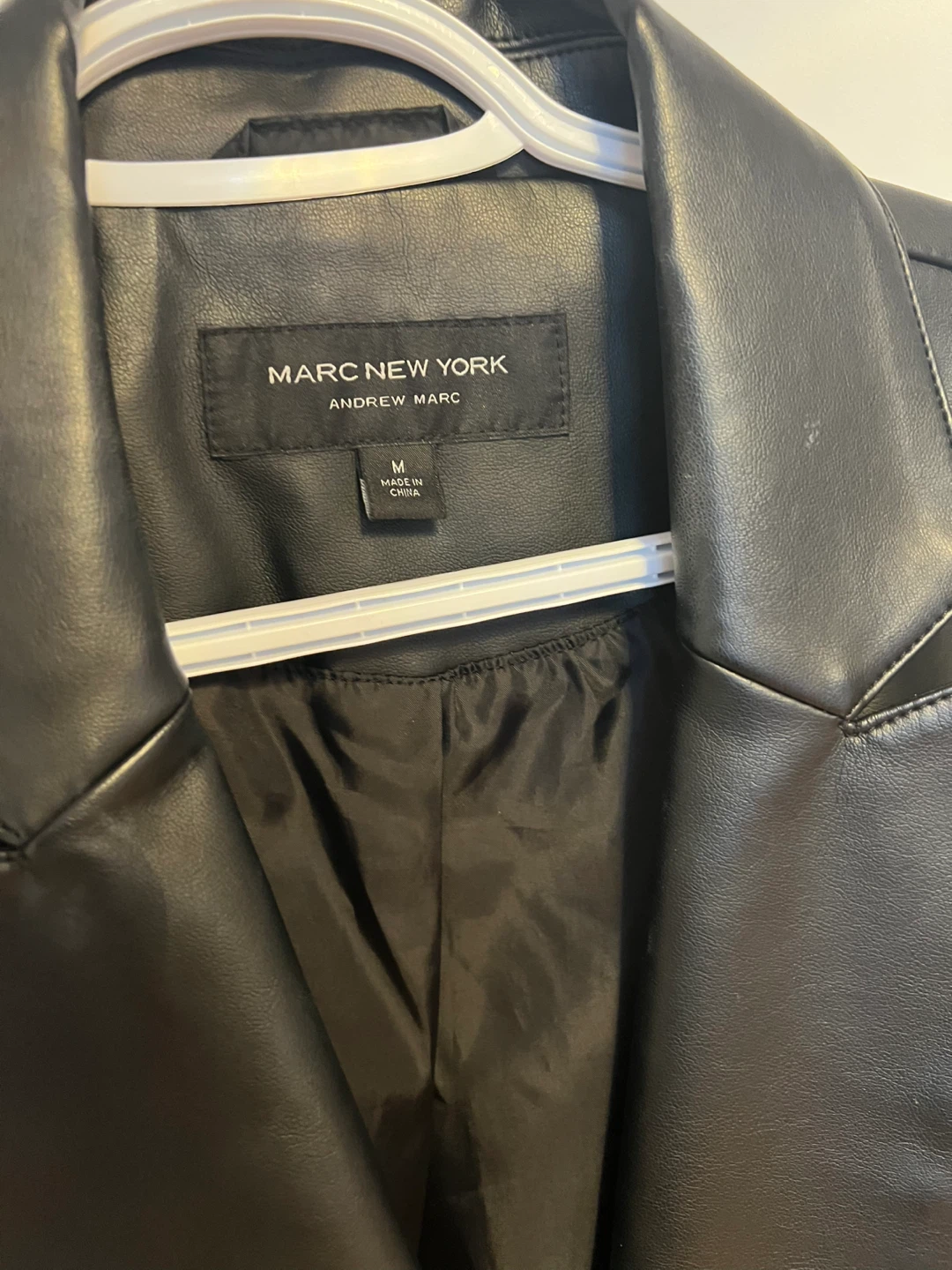 Marc New York Faux Leather Double-Breasted Blazer - photo 2