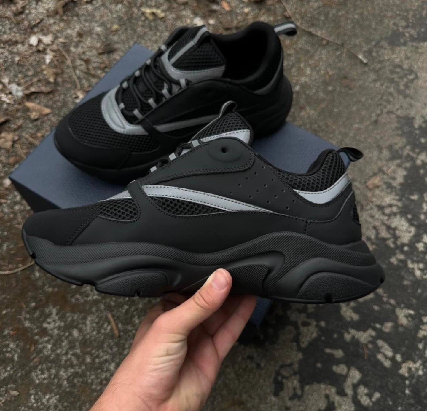 Dior B22 Black Reflective Sneakers - All Sizes - photo 2