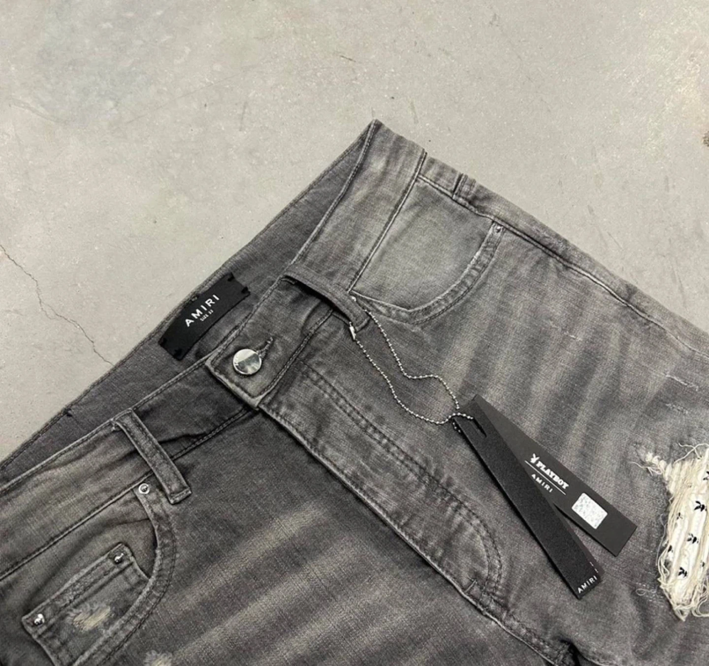 Amiri Grey Distressed Skinny Jeans - All Sizes - photo 3
