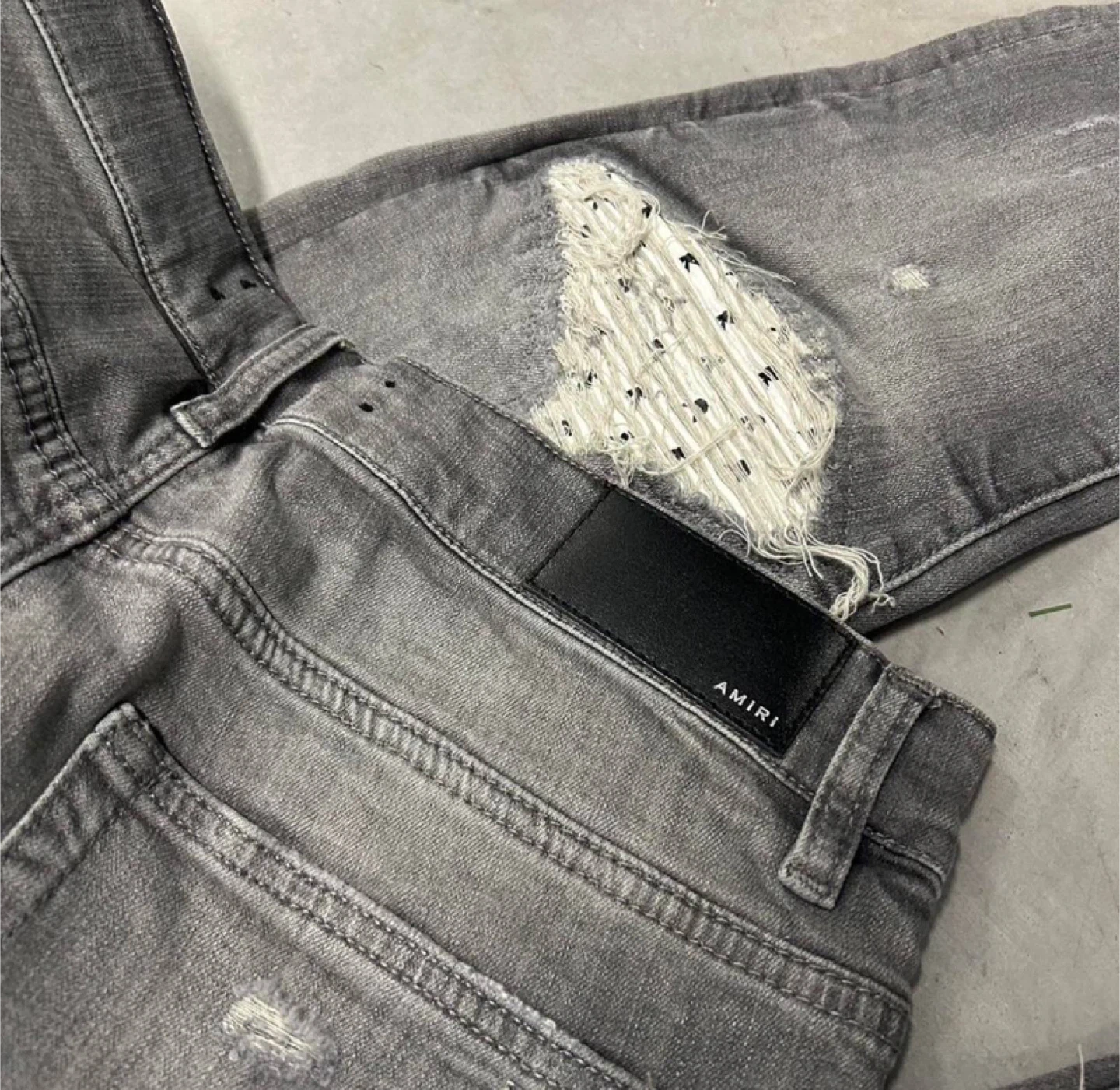 Amiri Grey Distressed Skinny Jeans - All Sizes - photo 4