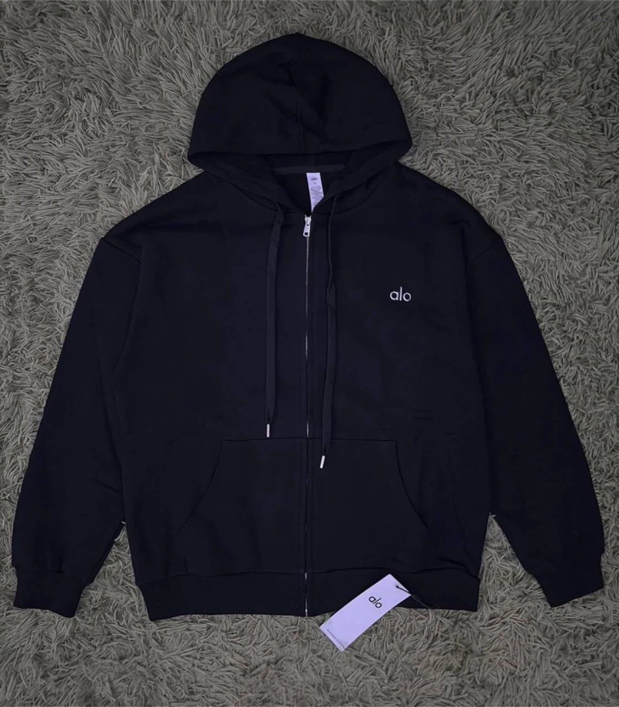 Alo Black Full Zip Hoodie - All Sizes
