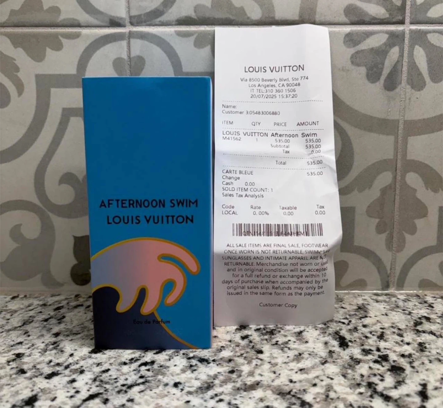Louis Vuitton Afternoon Swim Eau De Parfum 100ML - photo 3