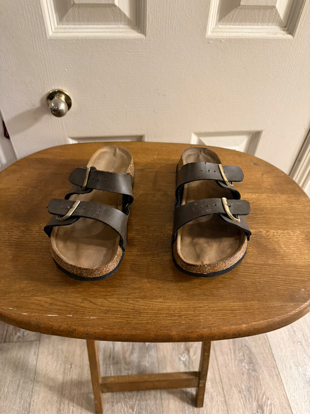 George Extra Comfort Brown Double Strap Sandals