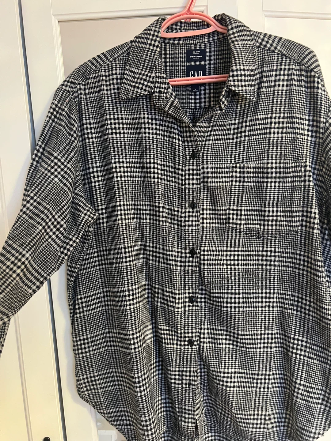 GAP Plaid Flannel Big Shirt - Size Medium