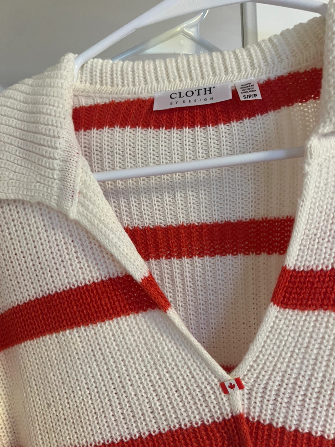 CLOTH BY DESIGN Striped Collared Sweater - S/P - photo 2