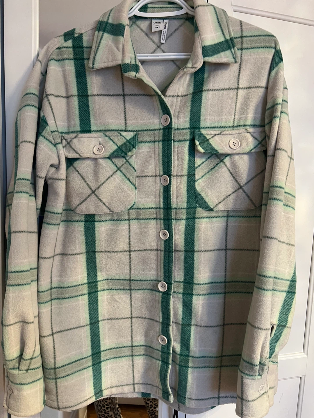 TWIK Plaid Fleece Shirt Jacket - M