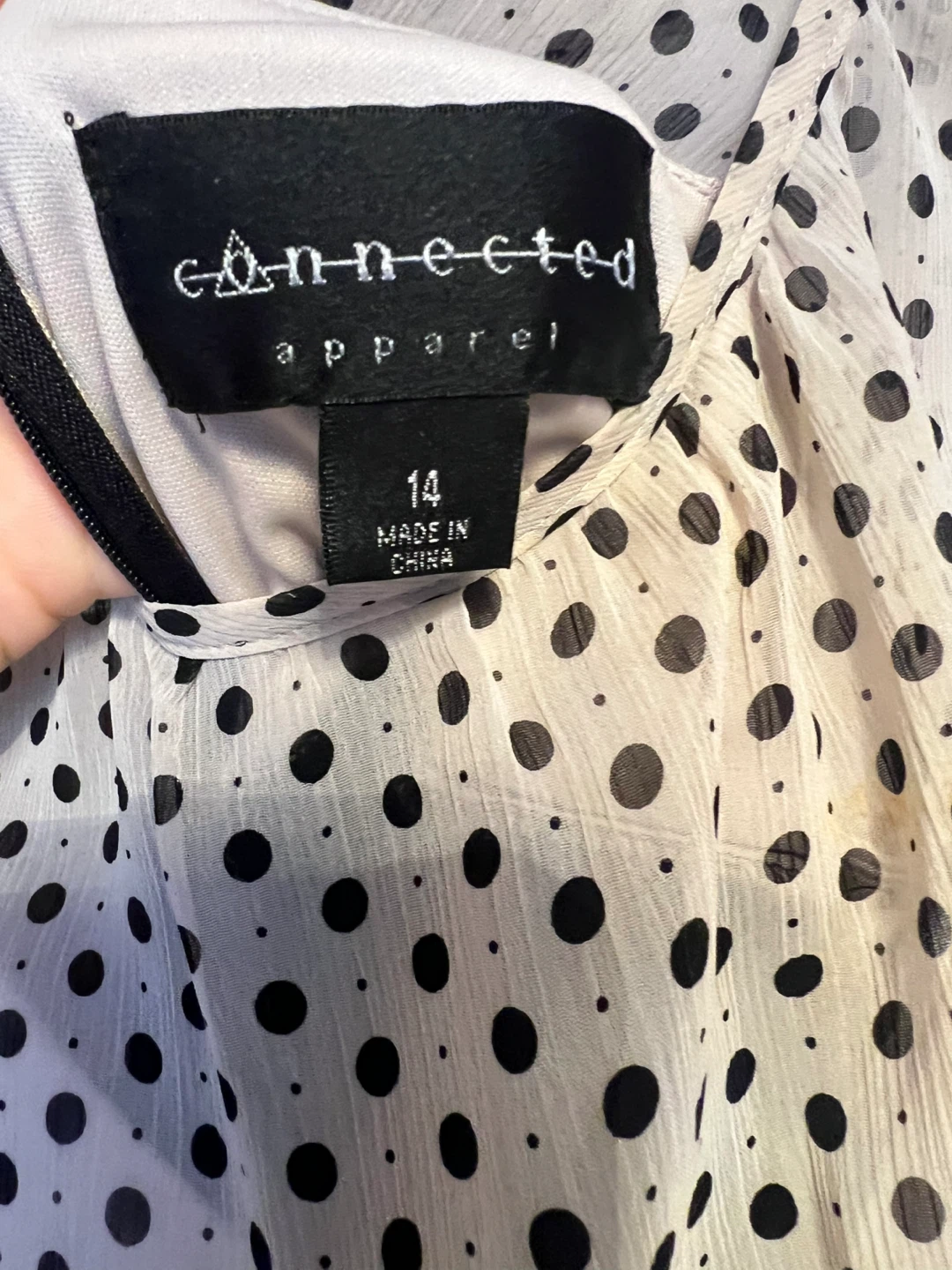 Connected Apparel Women's Polka Dot Dress - Size 14
