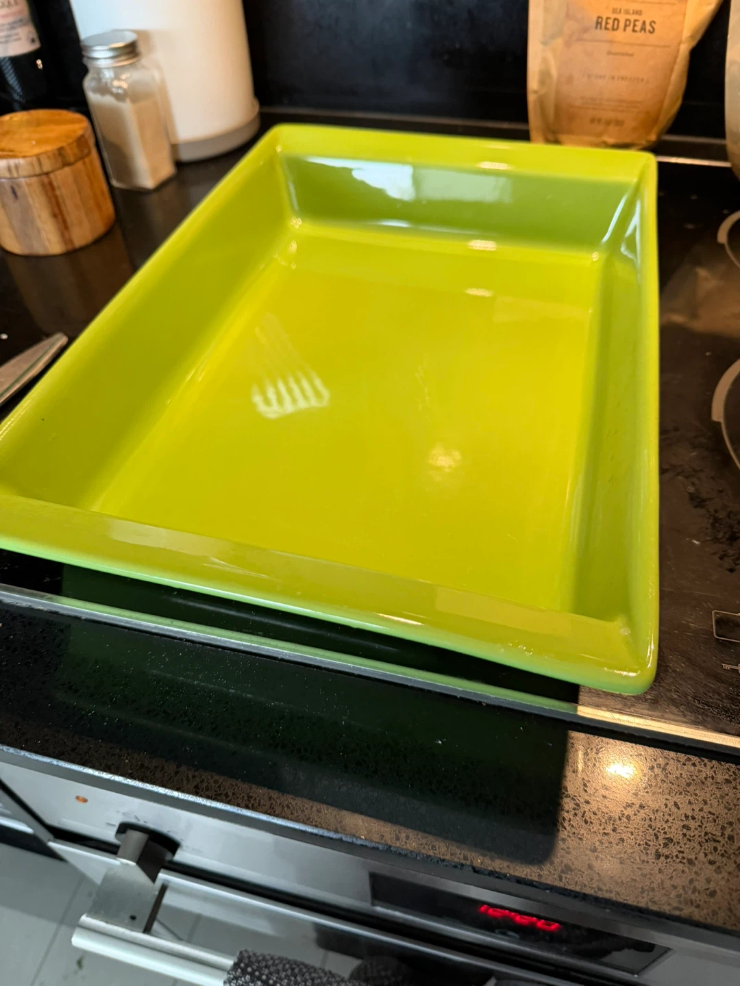 Emile Henry France Stoneware Baking Dish Lime Green