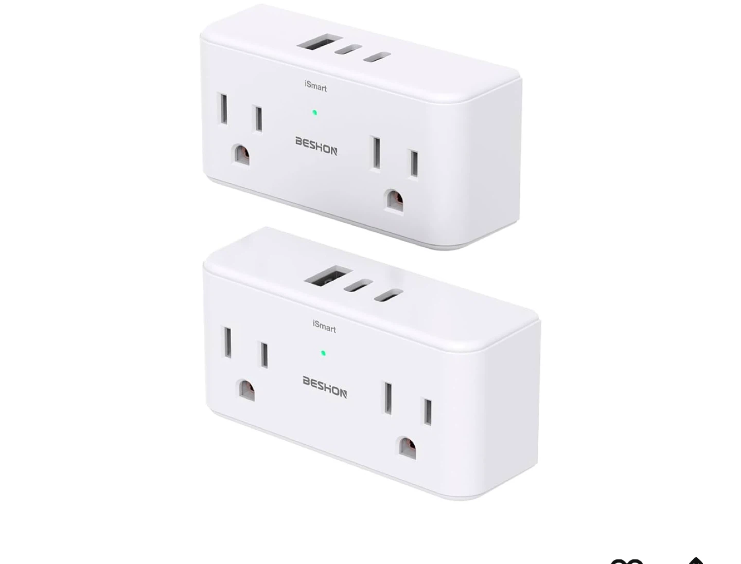 BESHON 3-Outlet Wall Tap with 2 USB-C and 1 USB-A Ports - photo 3
