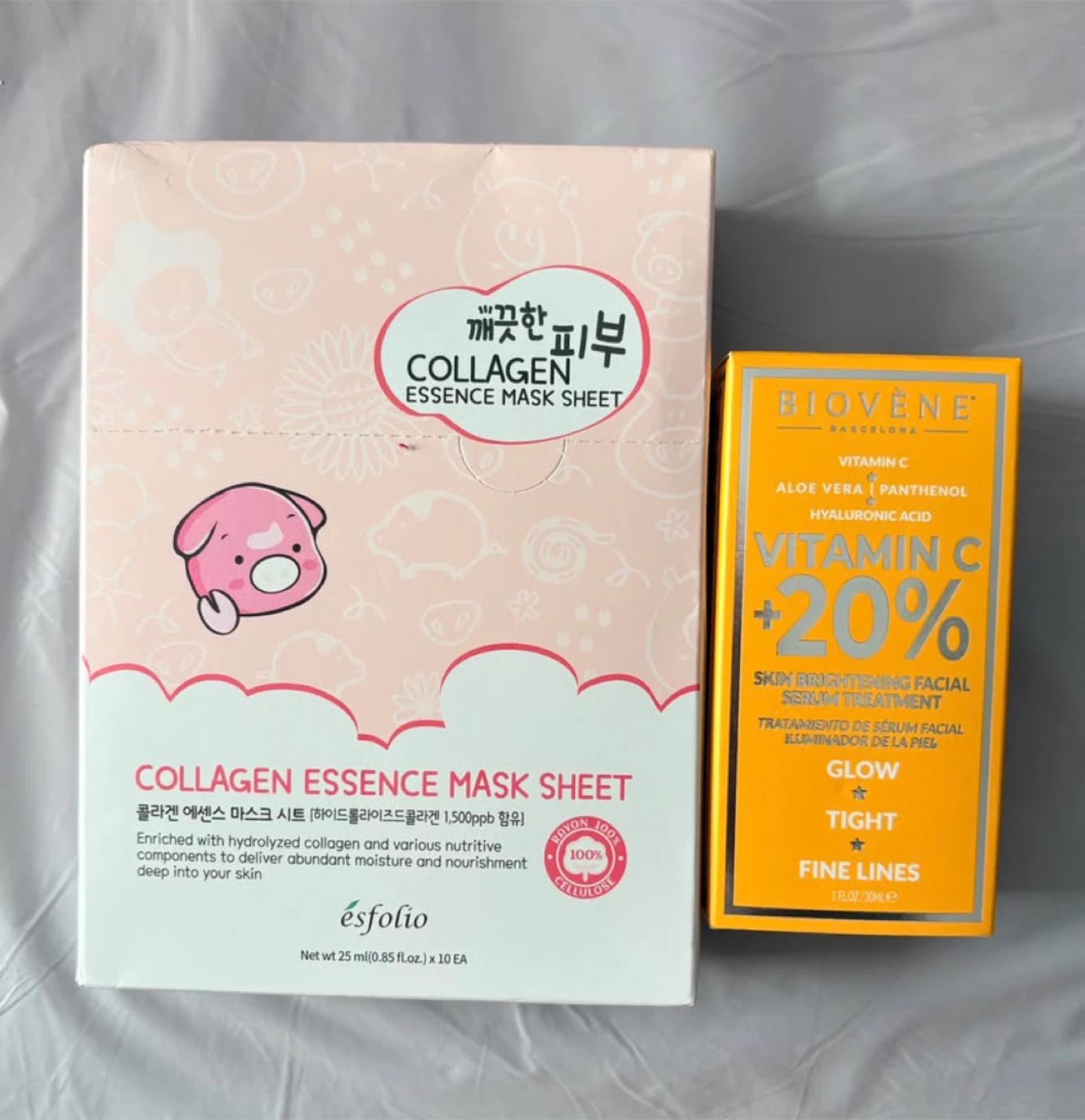 Unopened COLLAGEN MASK SHEET + VITAMIN C 20% SERUM