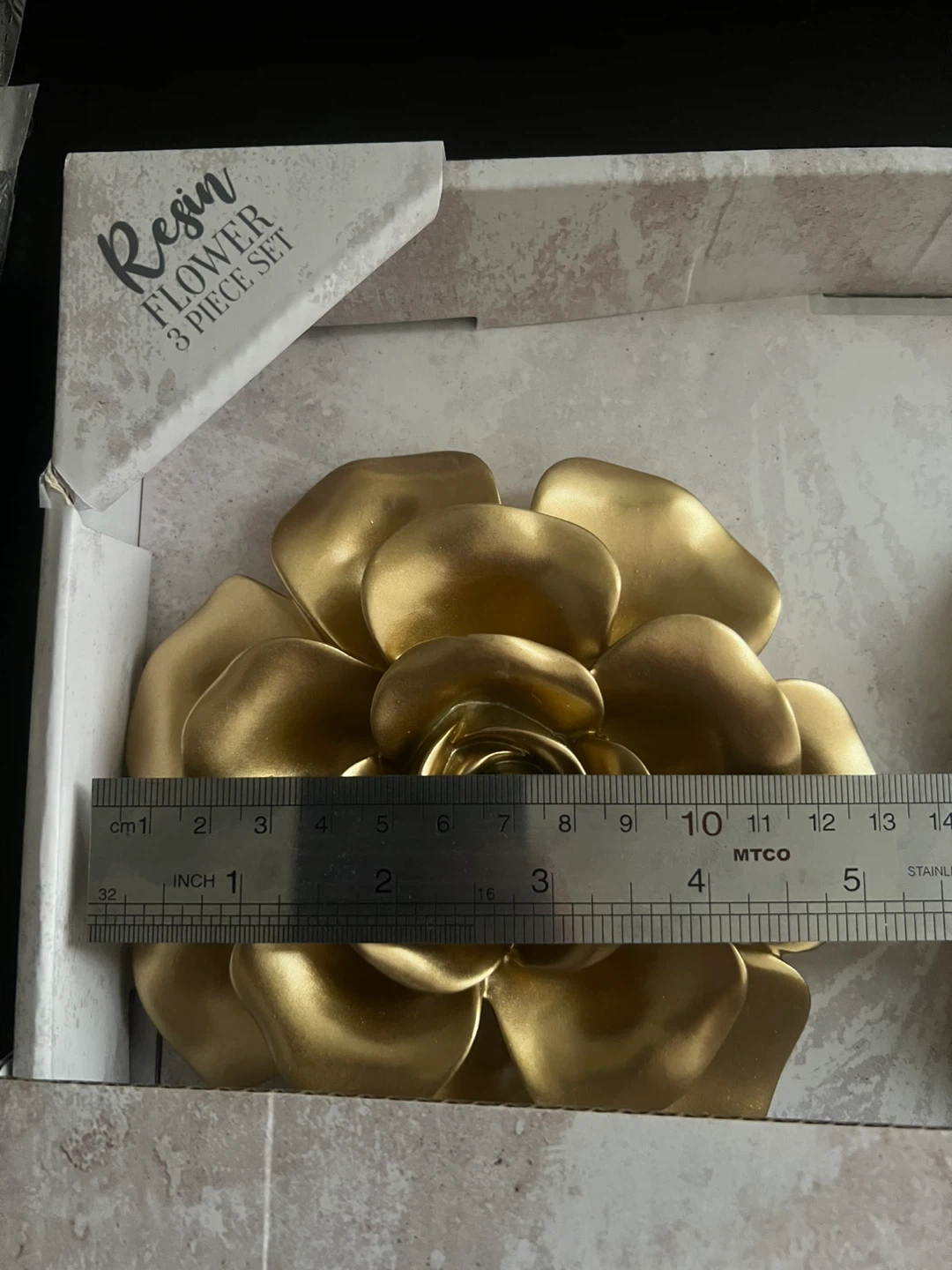 Resin Flower 3 Piece Set - Hand Painted - photo 4