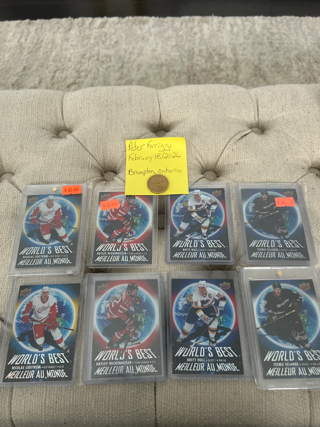 World Best Hockey Cards -  Lidstrom, Wickenheiser, Hull, Selanne
