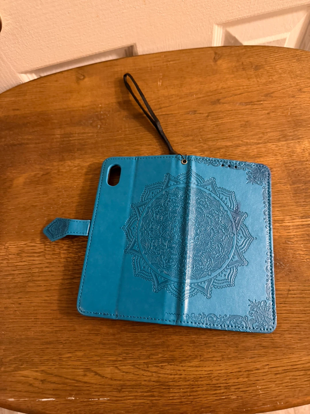 iPhone XS Blue Mandala Flip Wallet  Case with Wrist Strap - photo 3