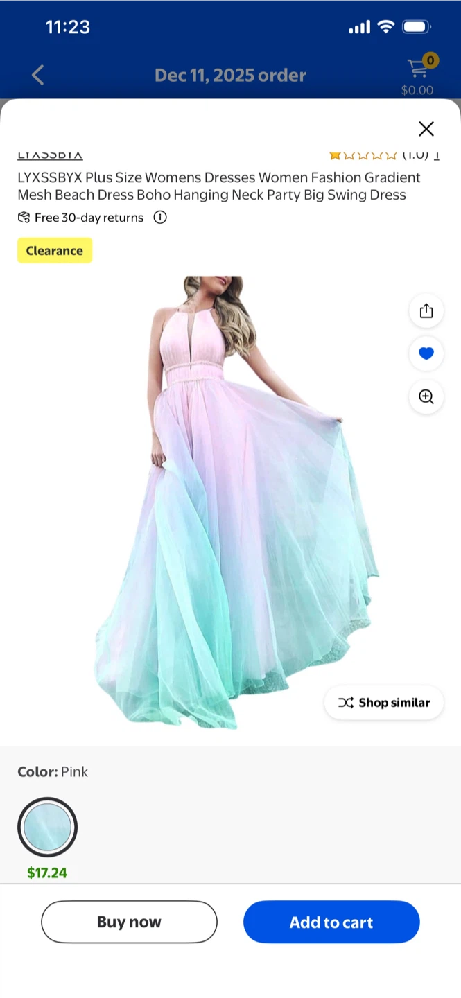 LYXSSBYX Women's Gradient Mesh Beach Dress