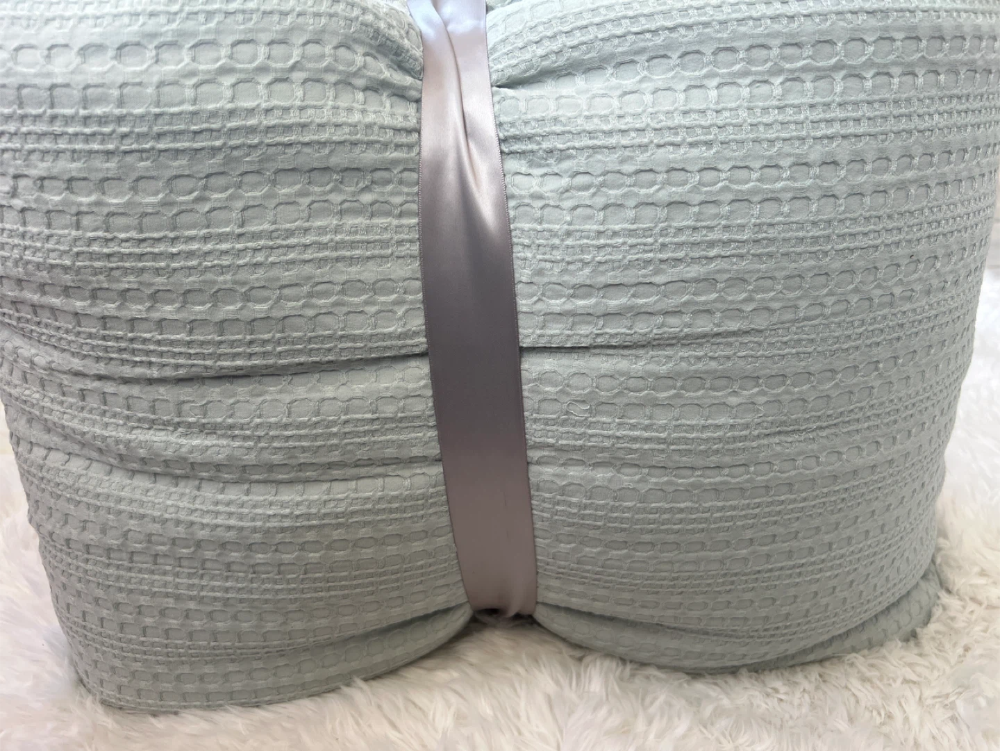Light Blue Textured Quilt - Full/Queen - photo 3