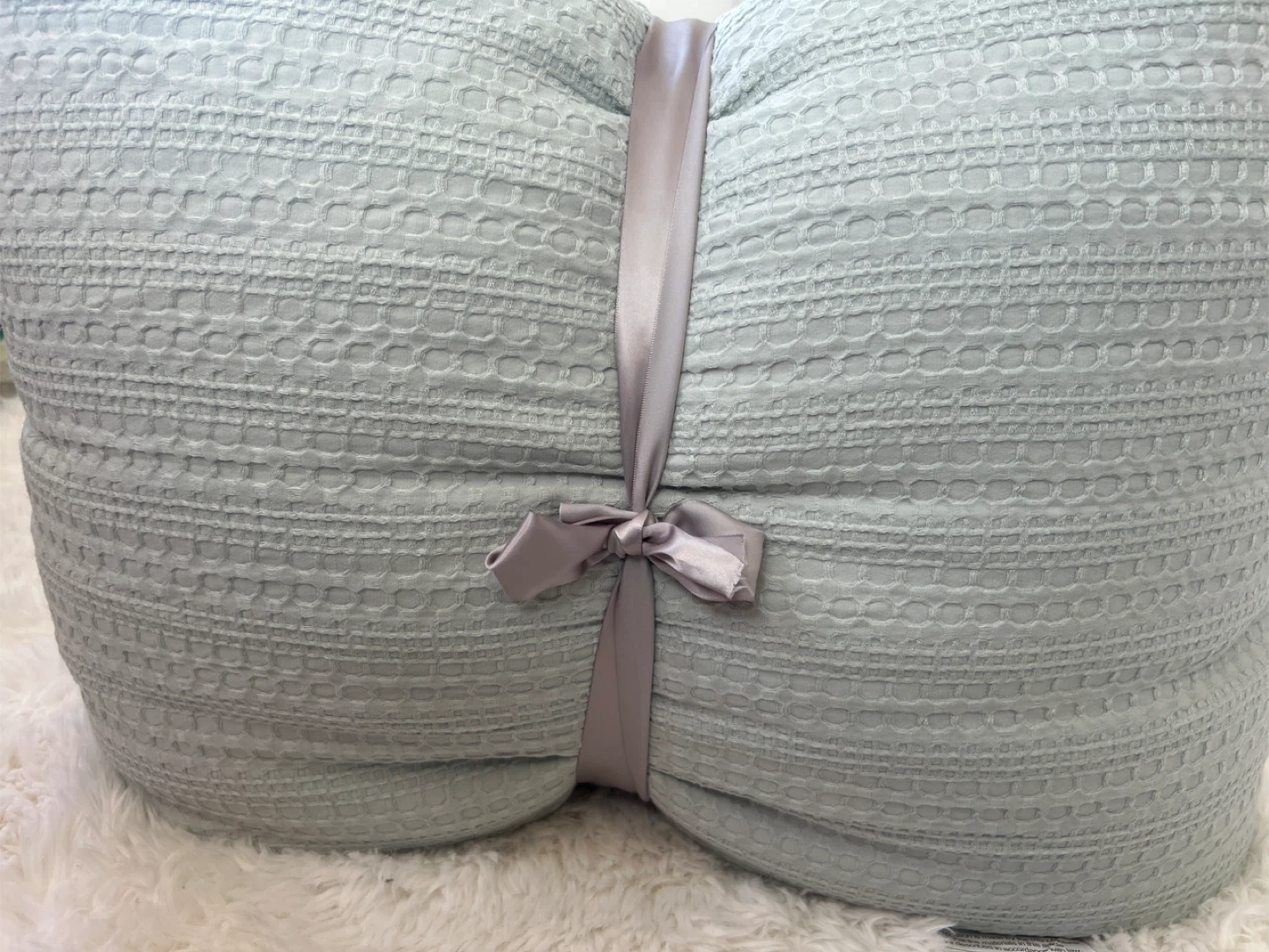 Light Blue Textured Quilt - Full/Queen - photo 2