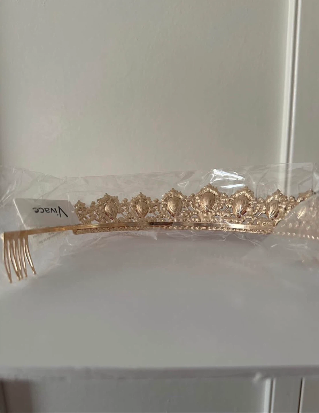 Tiara Crown - Rose Gold with Pink Jewels - photo 2