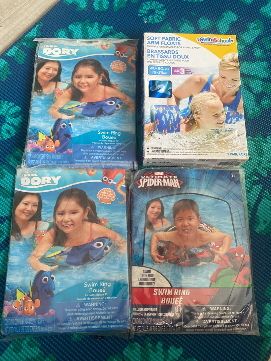 Finding Dory and Spider-Man Swim Rings