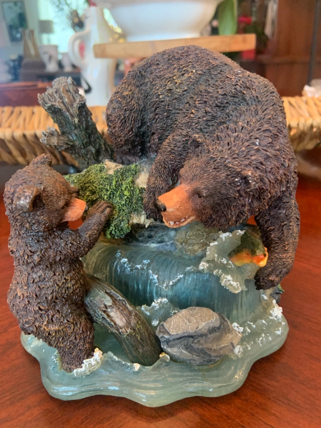 RESIN Bear Family Fishing Figurines - photo 5