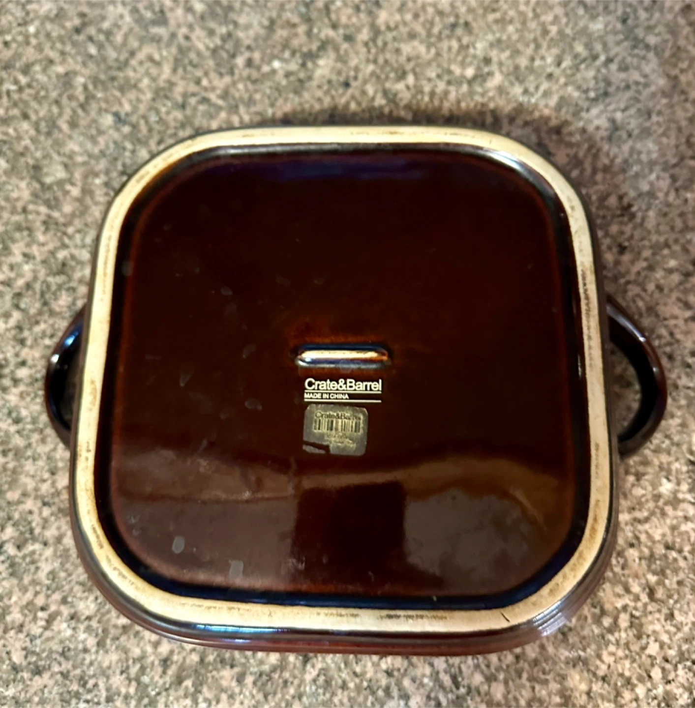 Vintage Crate & Barrel Brown Square Baking Dish - photo 2