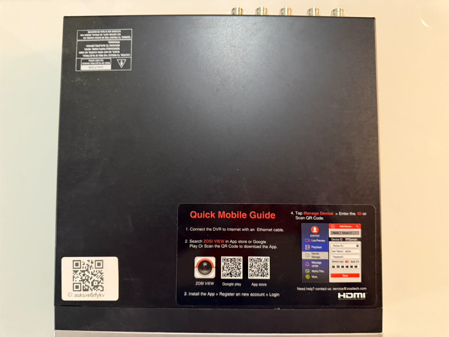 ZOSI DVR Model ZR8KVN30