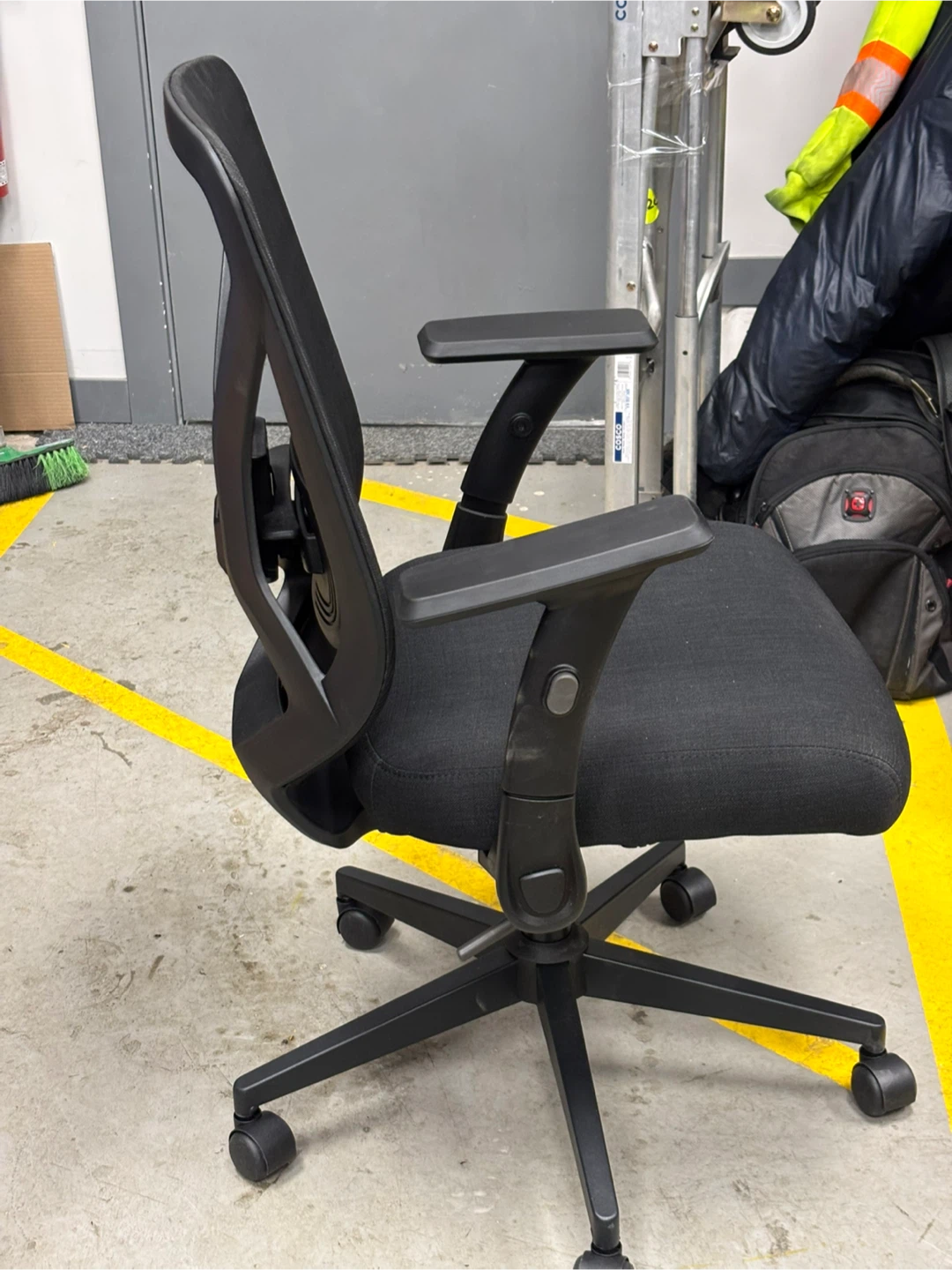 Black Mesh Back Office Chair with Adjustable Arms