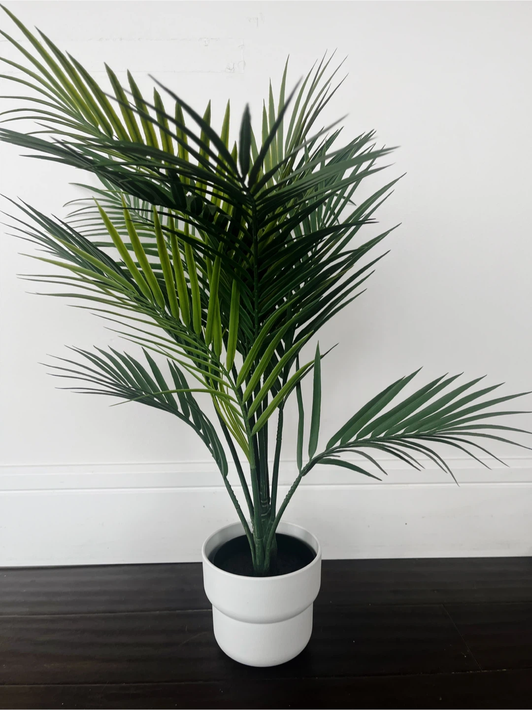 Artificial Palm Plant in White Pot
