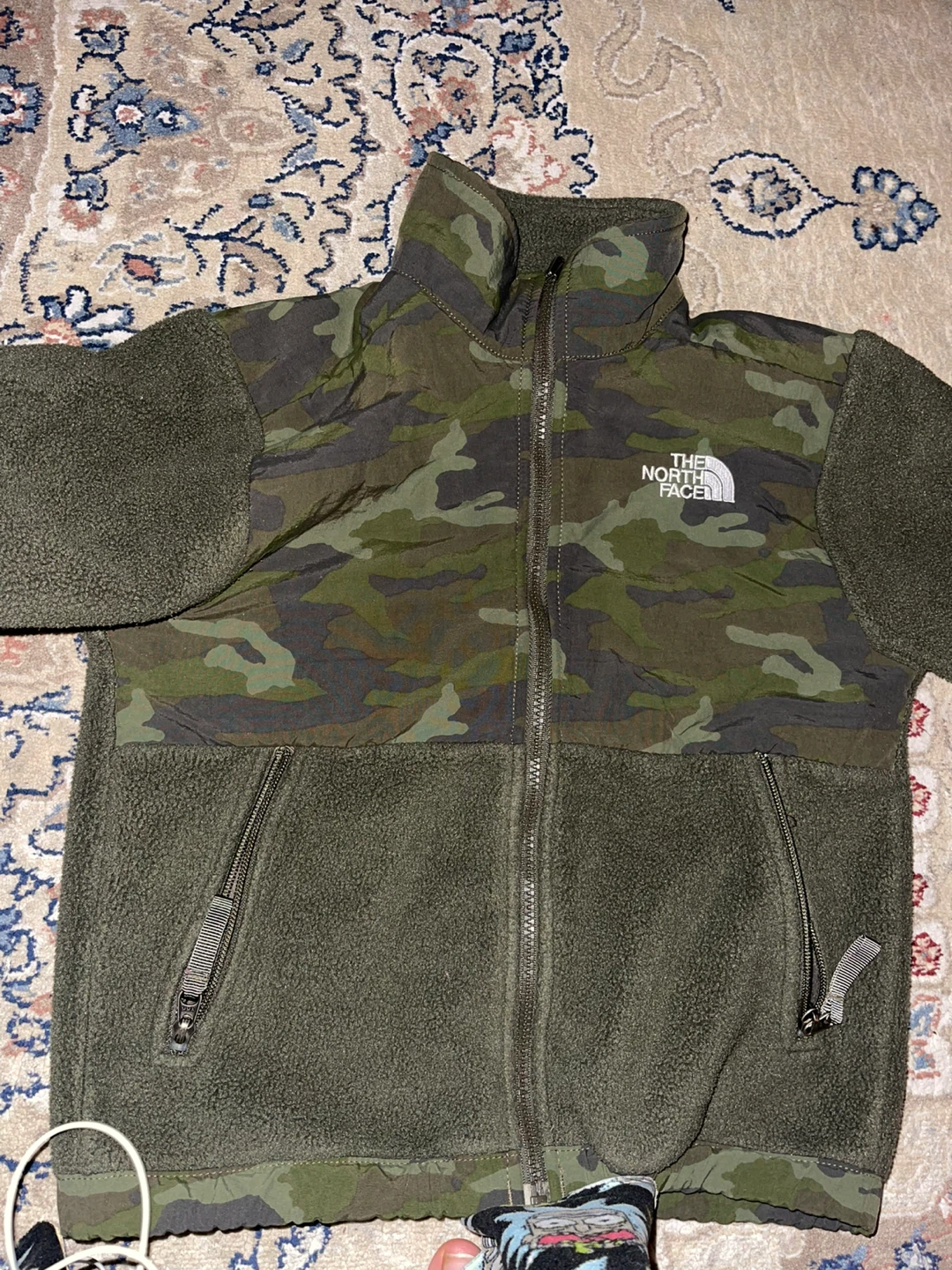 The North Face Boys' Fleece Jacket - Camo/Olive Green