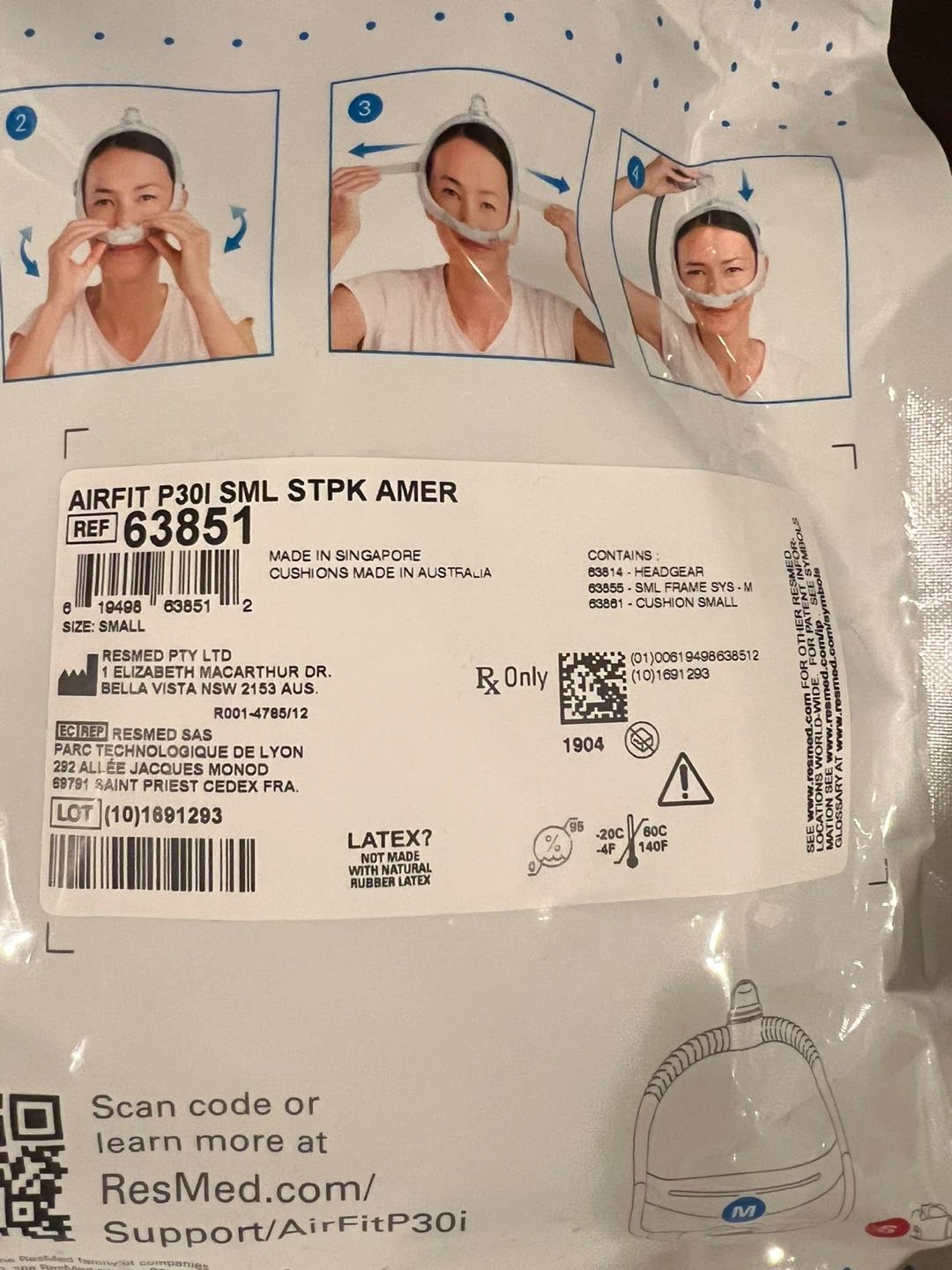 ResMed AirFit P30i SML STPK AMER CPAP Mask