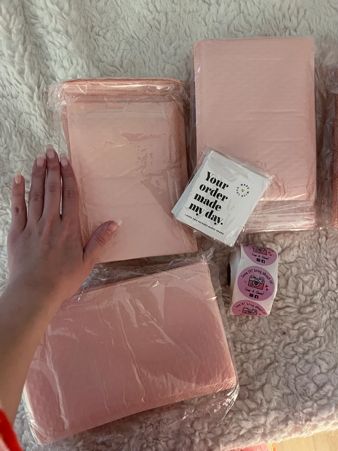Pink Bubble Mailers & Stickers - photo 2