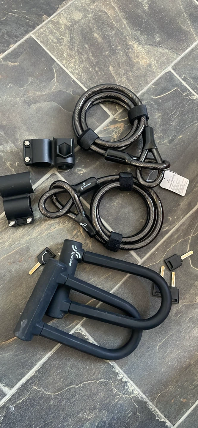 Sportneer Bicycle U-Lock and Cable Lock Set