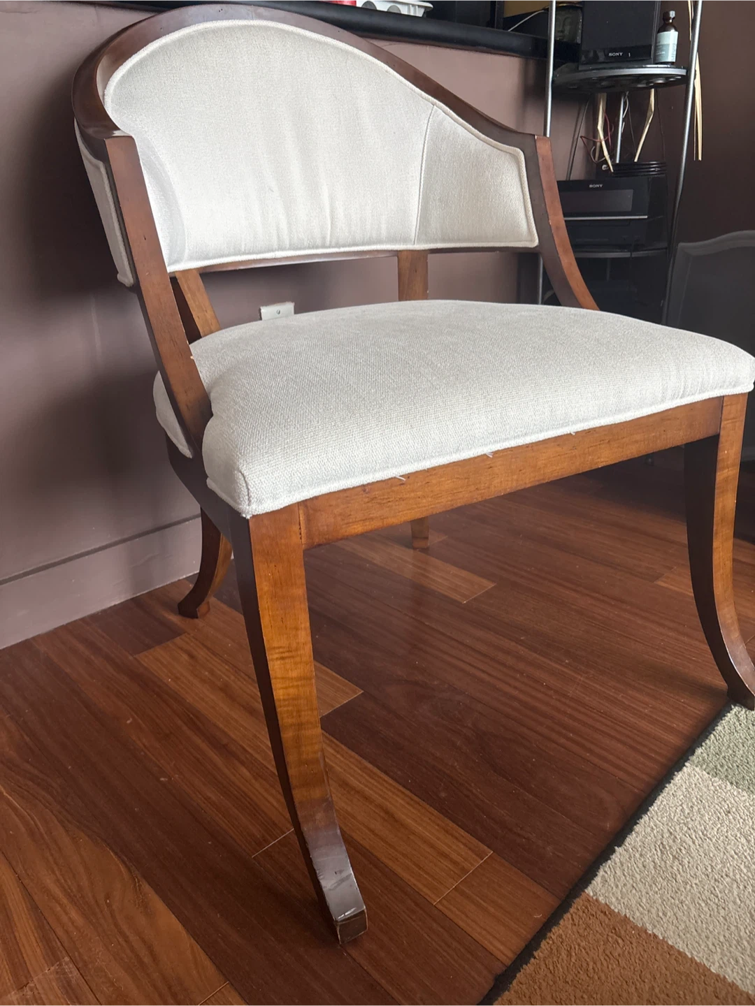 Accent Chair with White Upholstery - photo 2