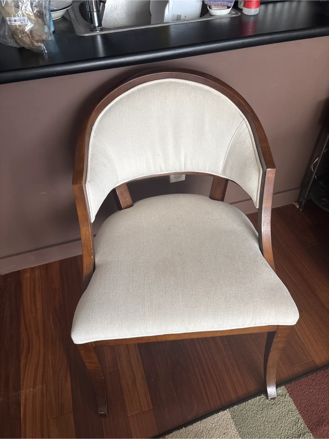 Accent Chair with White Upholstery - photo 3