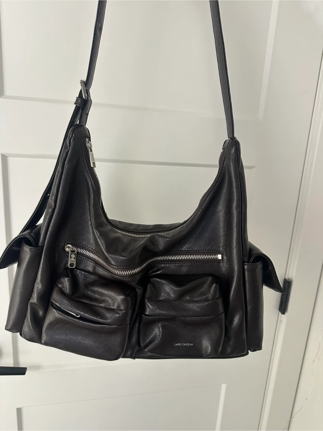 SAMO ONDOH Chocolate Brown Leather Purse