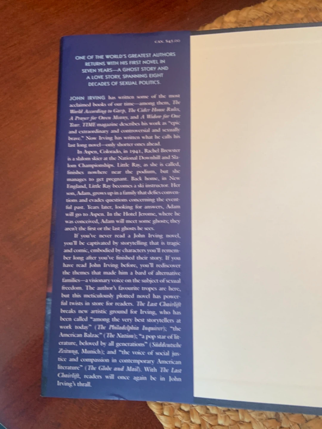 The Last Chairlift by John Irving Hardcover Book - photo 3