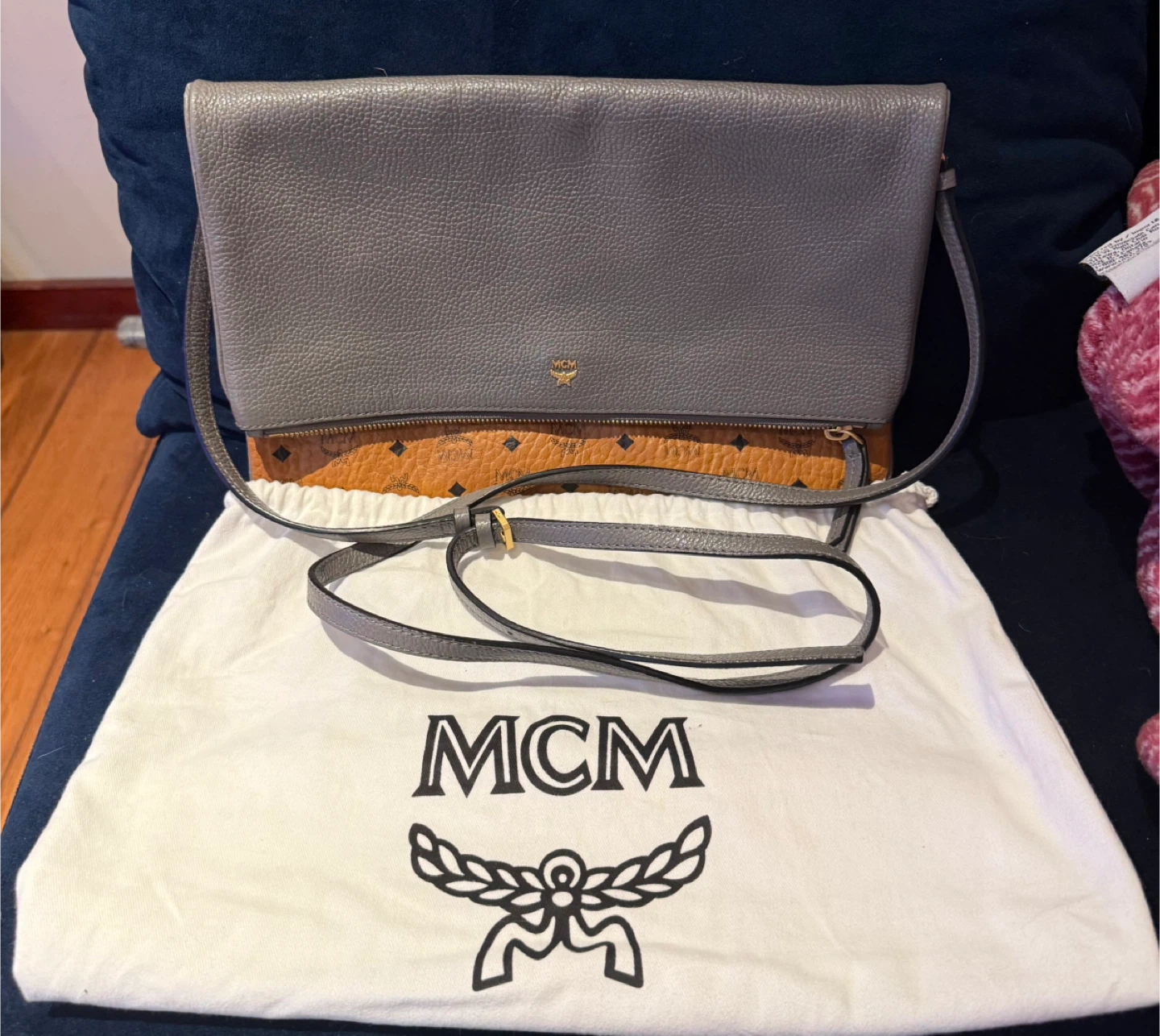 MCM Visetos Clutch/Shoulder Bag
