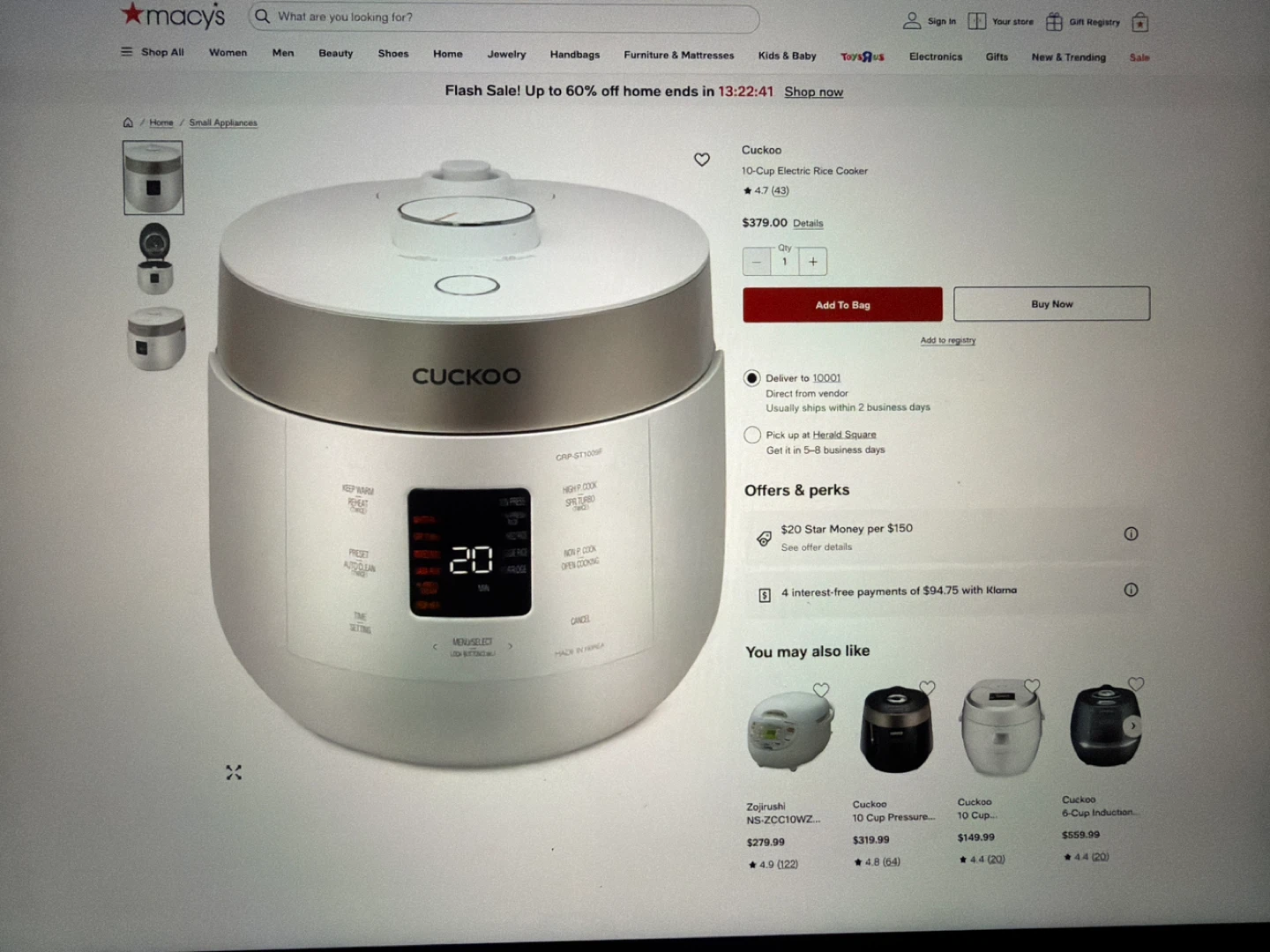 Cuckoo 10-Cup Electric Rice Cooker