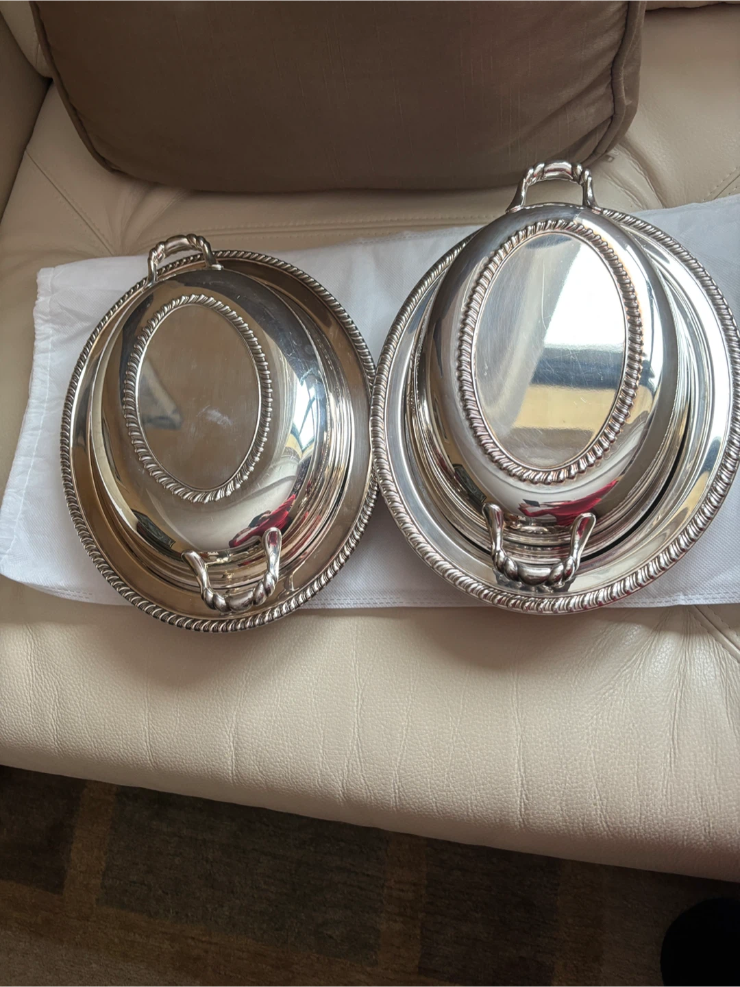 WM A ROGERS Silver Plated Oval Covered Serving Dish - photo 5