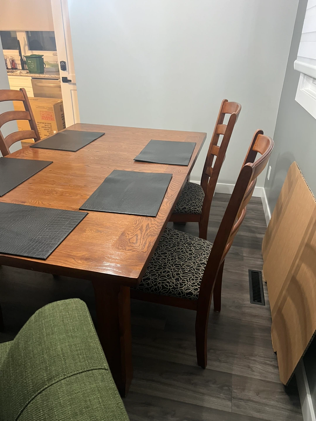 Wooden Dining Table with Drawer - photo 5