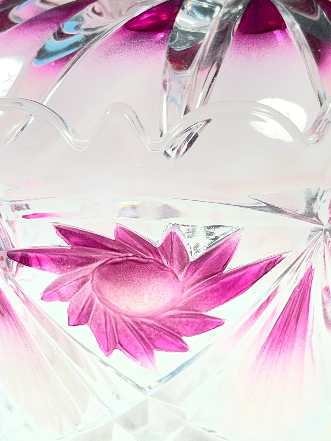 Crystal Candy Dish with Lid - Pink Ombre - photo 4