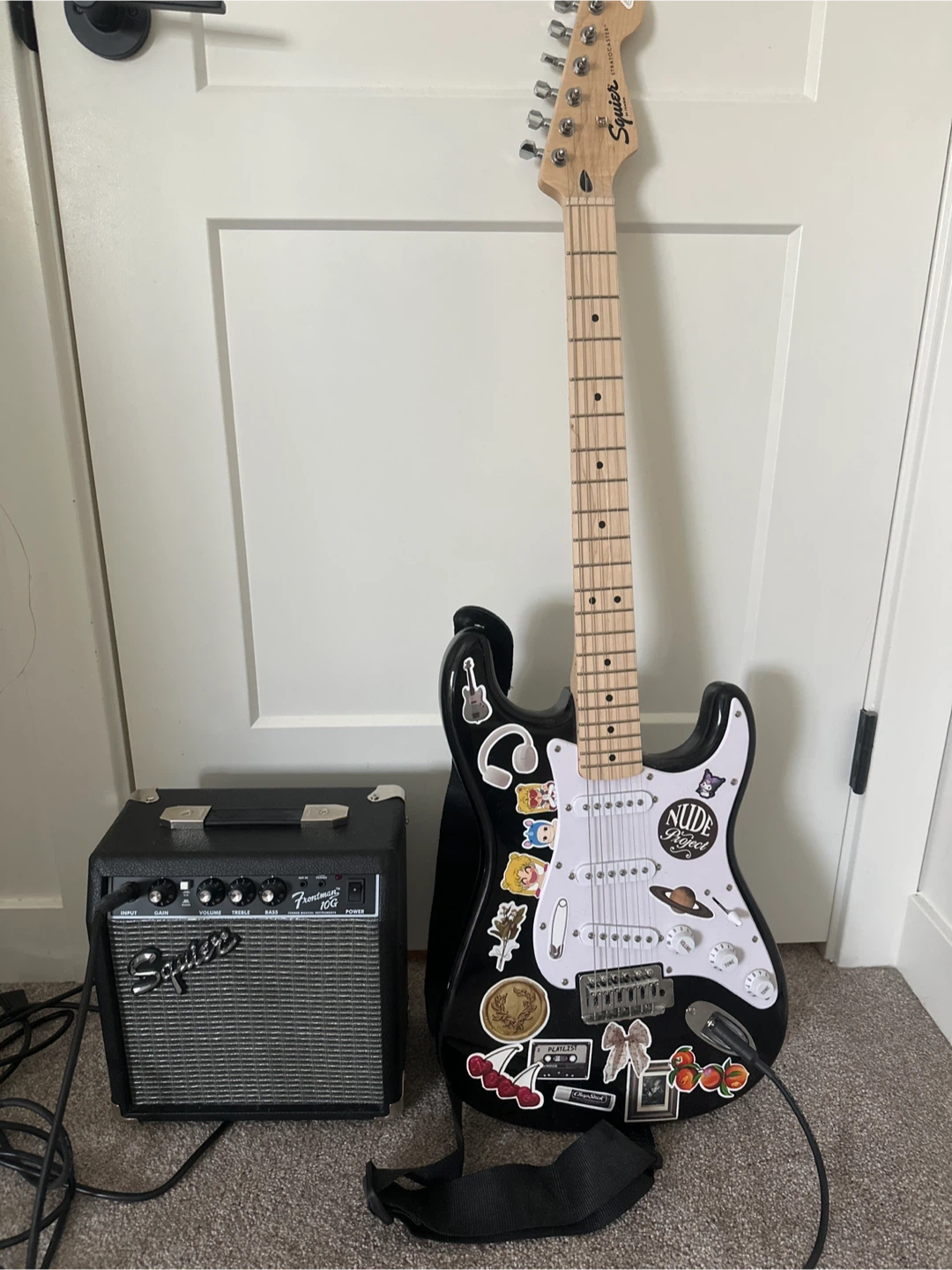 Squier Guitar and Amp