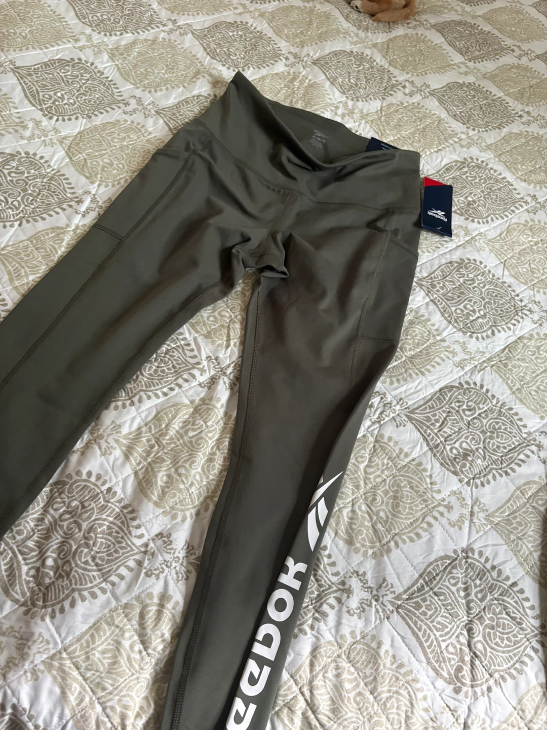 Reebok Women's High-Waisted Leggings Olive Green Size M - photo 4