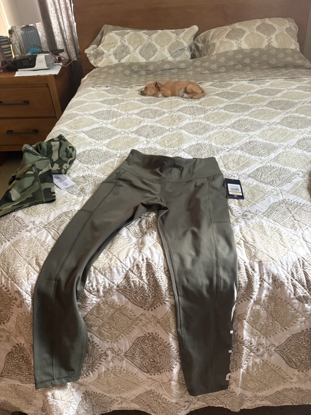 Reebok Women's High-Waisted Leggings Olive Green Size M - photo 2