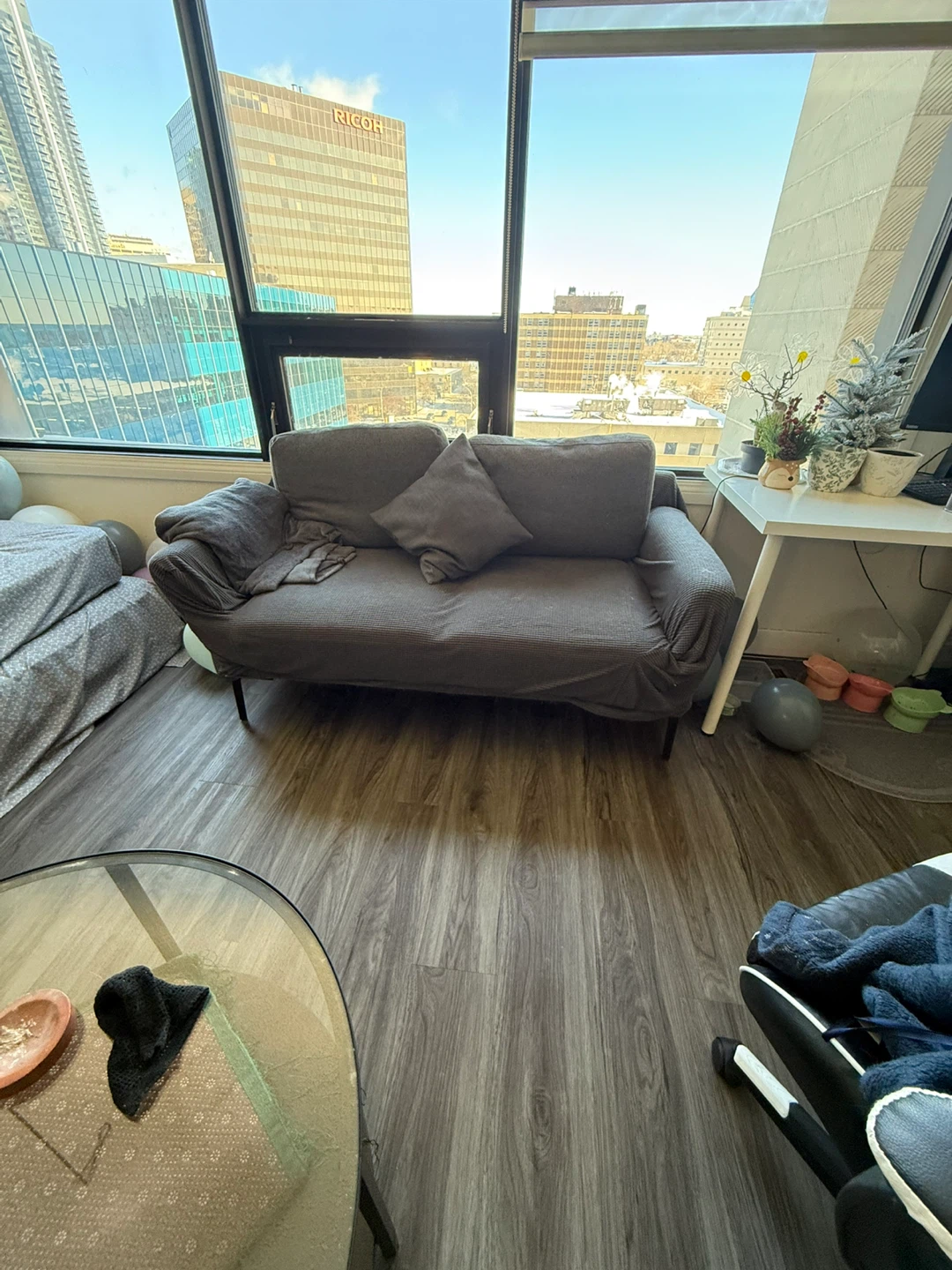 Grey Loveseat Sofa - photo 2