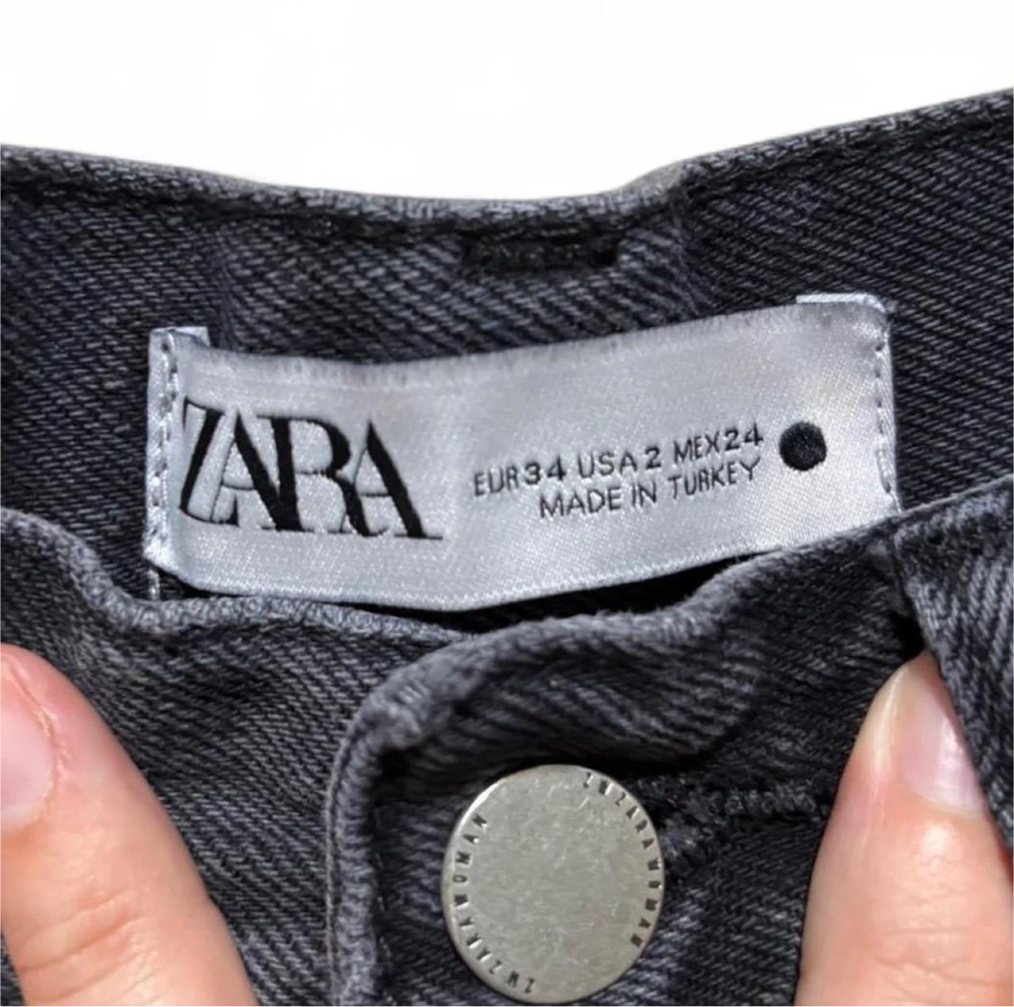 🖤Zara Grey Denim Jeans Size US 2 - photo 4