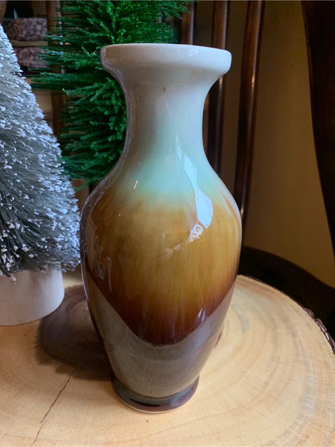 Drip Glazed Pottery Vase