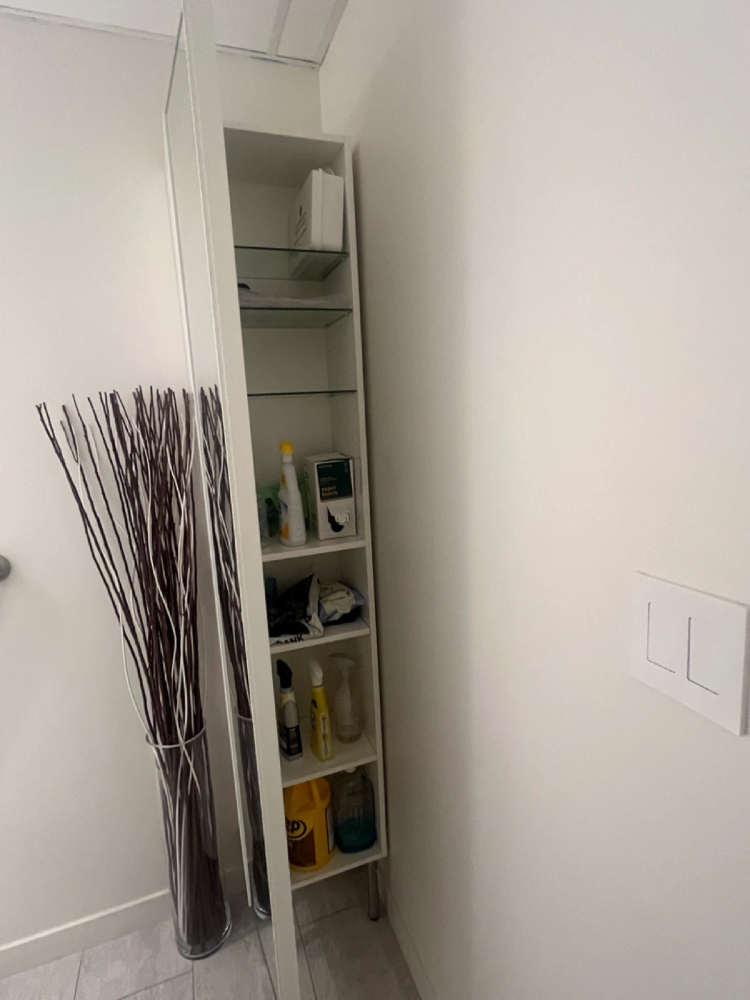 Tall Mirror with Storage Shelf - photo 2