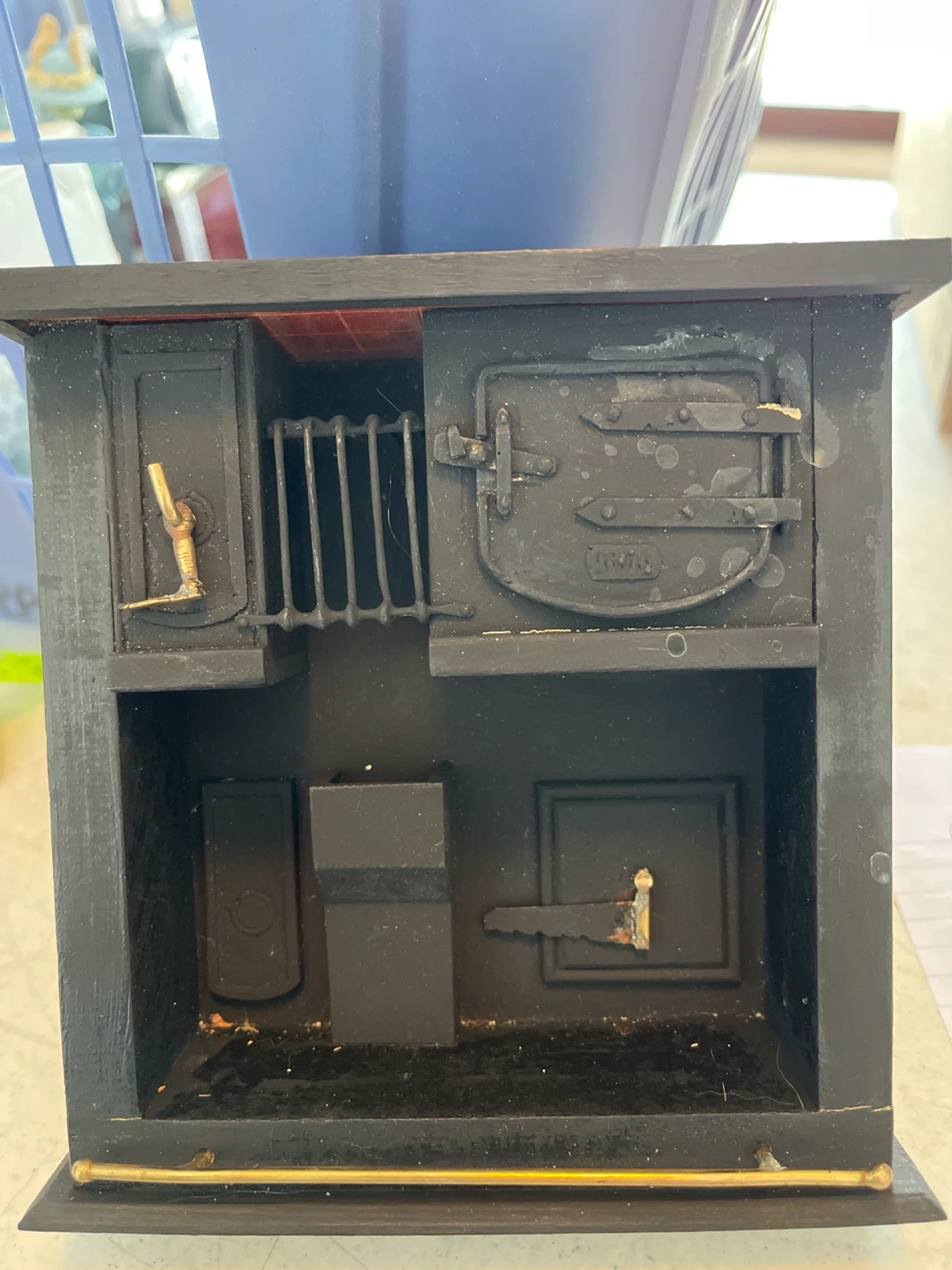 Vintage Miniature Wood Stove Toy